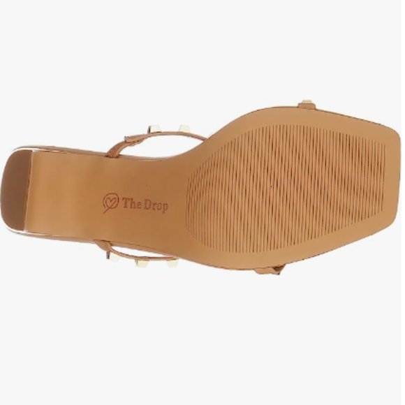 The Drop Women's Avery Square Toe Two Strap High Heeled Sandal - Picture 3 of 3